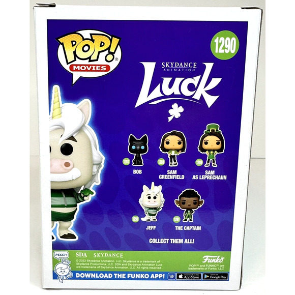 Funko‎ Pop! Movies JEFF 1290 Unicorn SDA Skydance Animation LUCK Collectable NEW - Picture 2 of 7